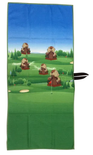 Dancing Gopher Waffle Golf Towel by ReadyGOLF