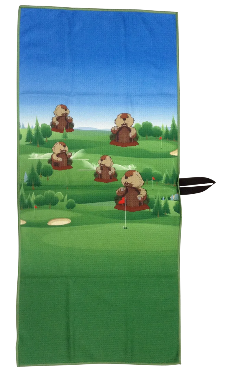 Dancing Gopher Waffle Golf Towel by ReadyGOLF