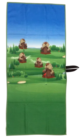 Dancing Gopher Waffle Golf Towel by ReadyGOLF