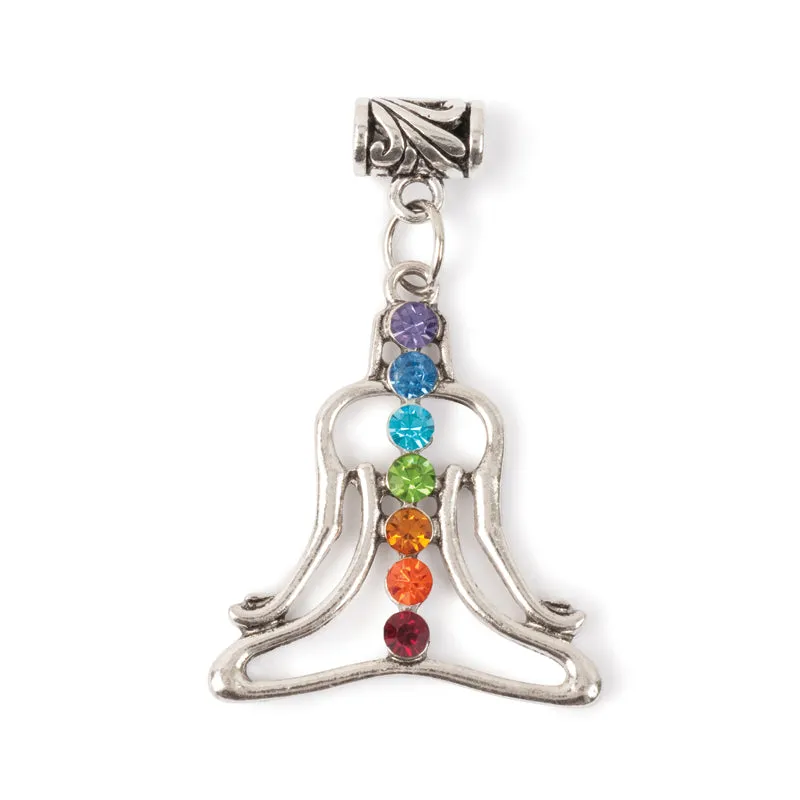 Dangling Charm Pendant - Yoga with Chakras