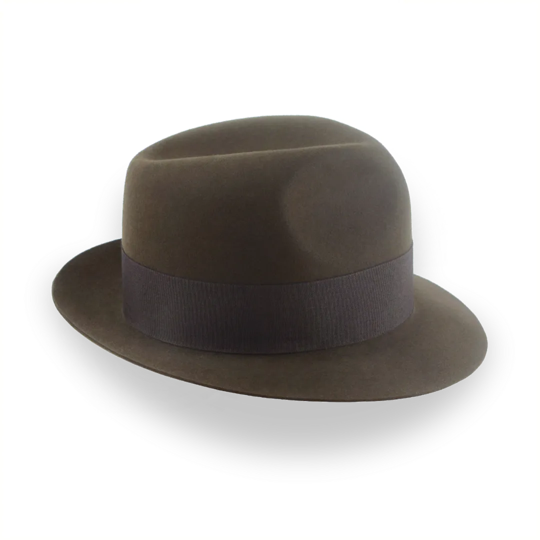 Dark Olive Mens Trilby Hat in Premium Beaver Felt | The Odyssey