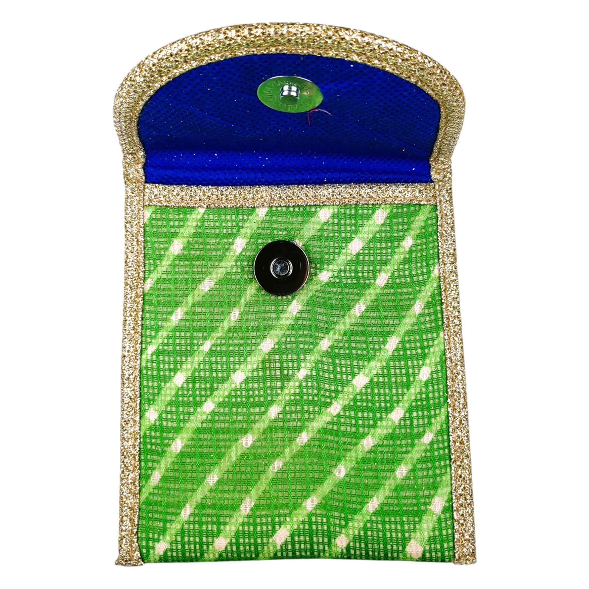 Decorative Glittery Lehriya Pocket with Zari Border Gift Bag / Pouch