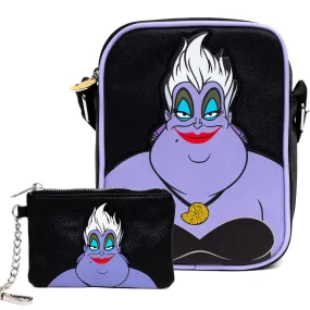 Disney Bag and Wallet Combo, The Little Mermaids Ursula Pose Close Up, Vegan Leather