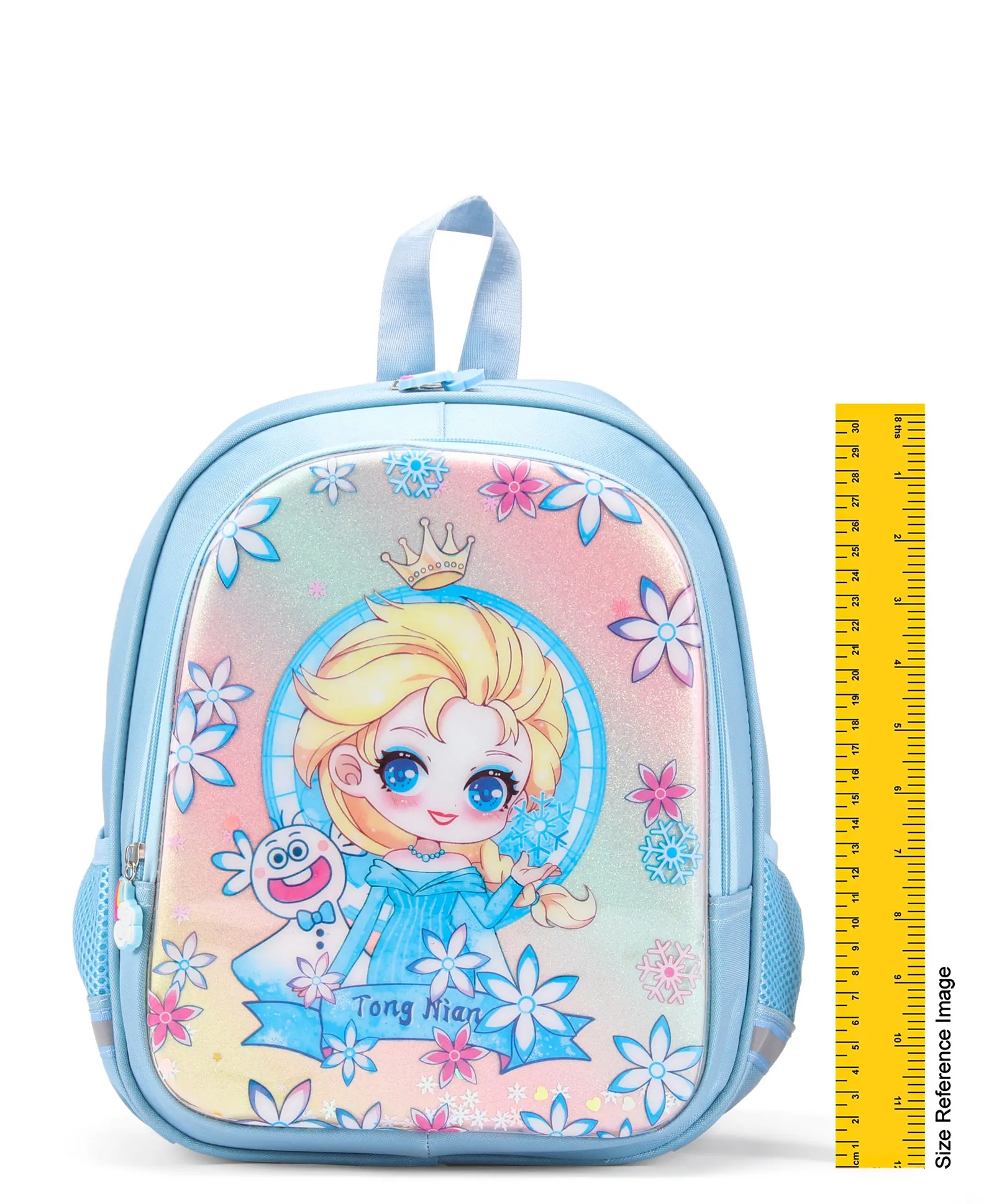 Doll Print Hard Case Backpack - Blue