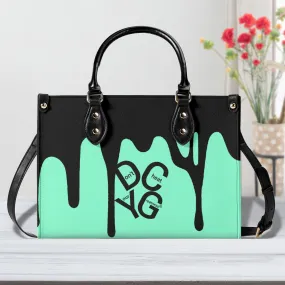 DRIP Black & Mint Green Multiple Sizes Upgraded Luxury Women PU Leather Handbag