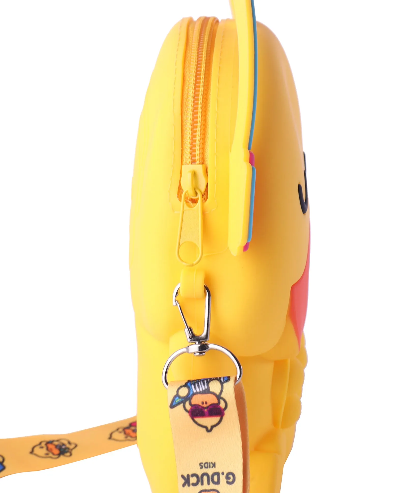 DUCK POPIT STYLE SILICON SLING BAG - YELLOW