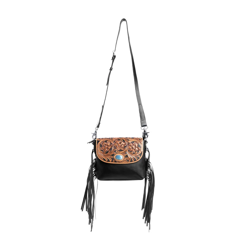 Ebony Delight Hand-Tooled Bag