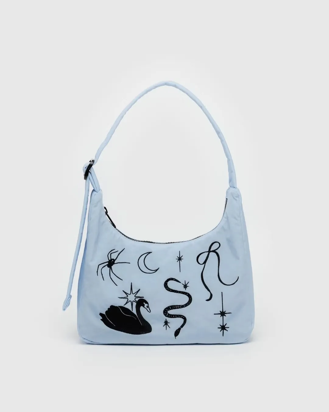 Embroidered Ballet Icons Mini Nylon Shoulder Bag