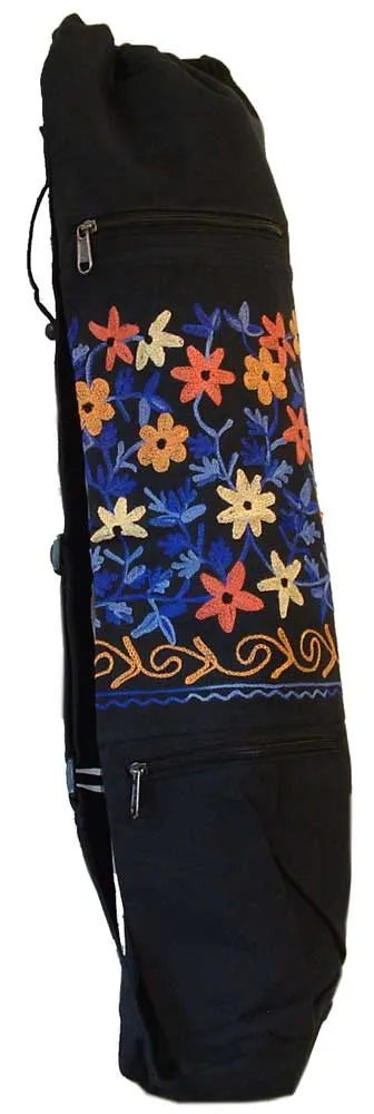 Embroidered Heavy Cotton Yoga Bag