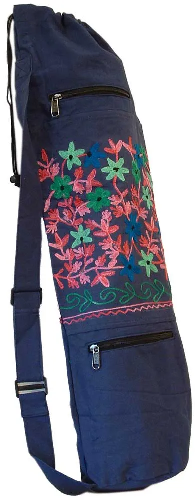 Embroidered Heavy Cotton Yoga Bag