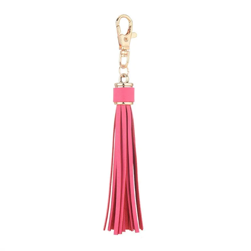 Faux Leather Pig Key Chain with Strap, Tassel and Rooterville Logo!*