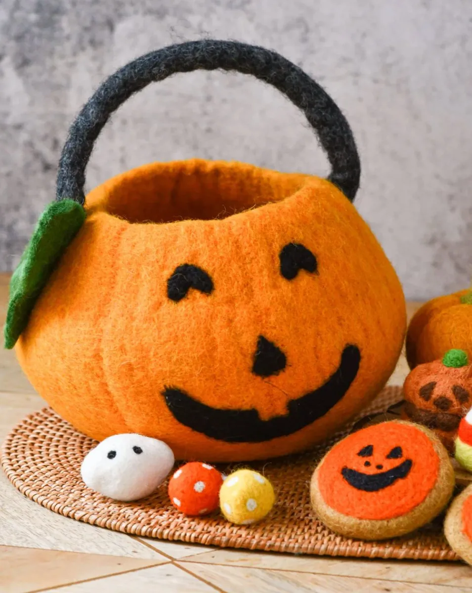 Felt Jack O' Lantern Pumpkin (Trick or Treat) Grazing Set - Tara Treasures