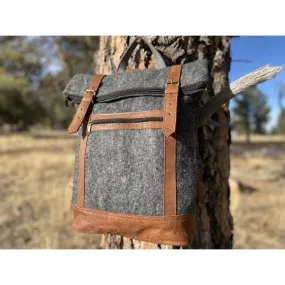 Fibres Of Life Bag: Felt/Leather Backpack