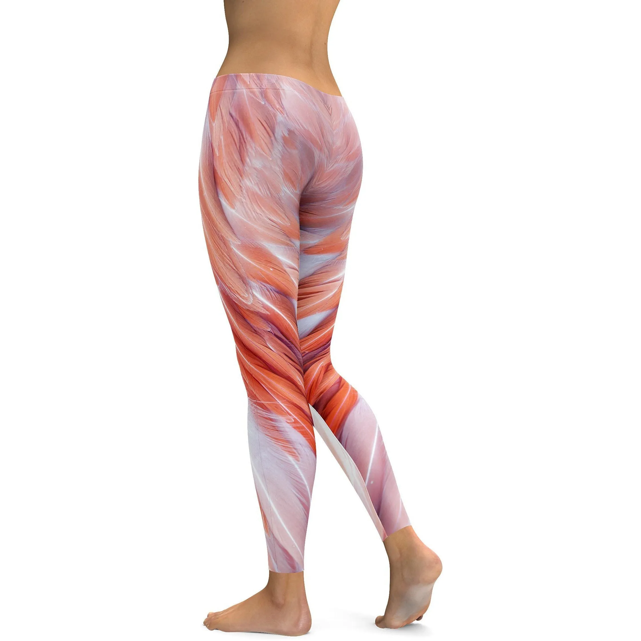 Flamingo Feathers Leggings