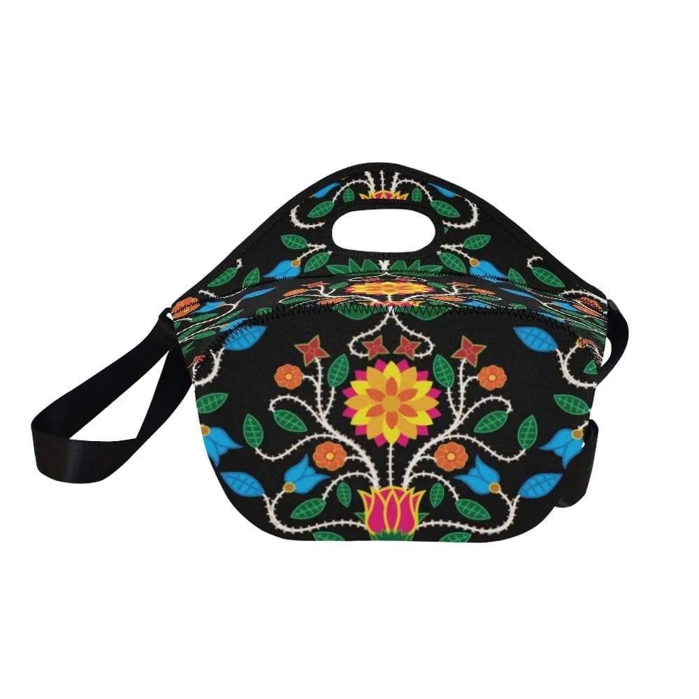 Floral Beadwork Four Clans Neoprene Lunch Bag/Large