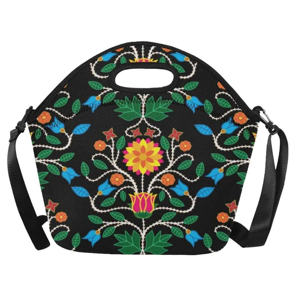 Floral Beadwork Four Clans Neoprene Lunch Bag/Large