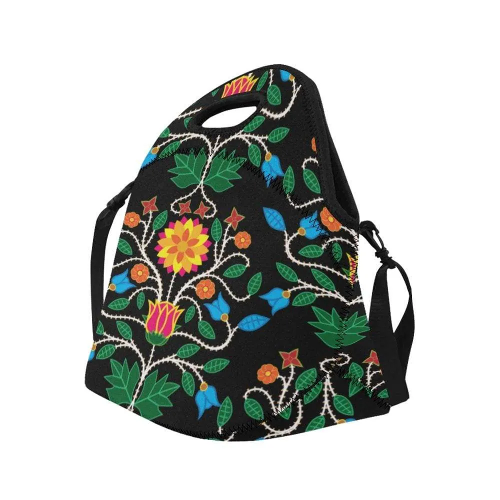 Floral Beadwork Four Clans Neoprene Lunch Bag/Large