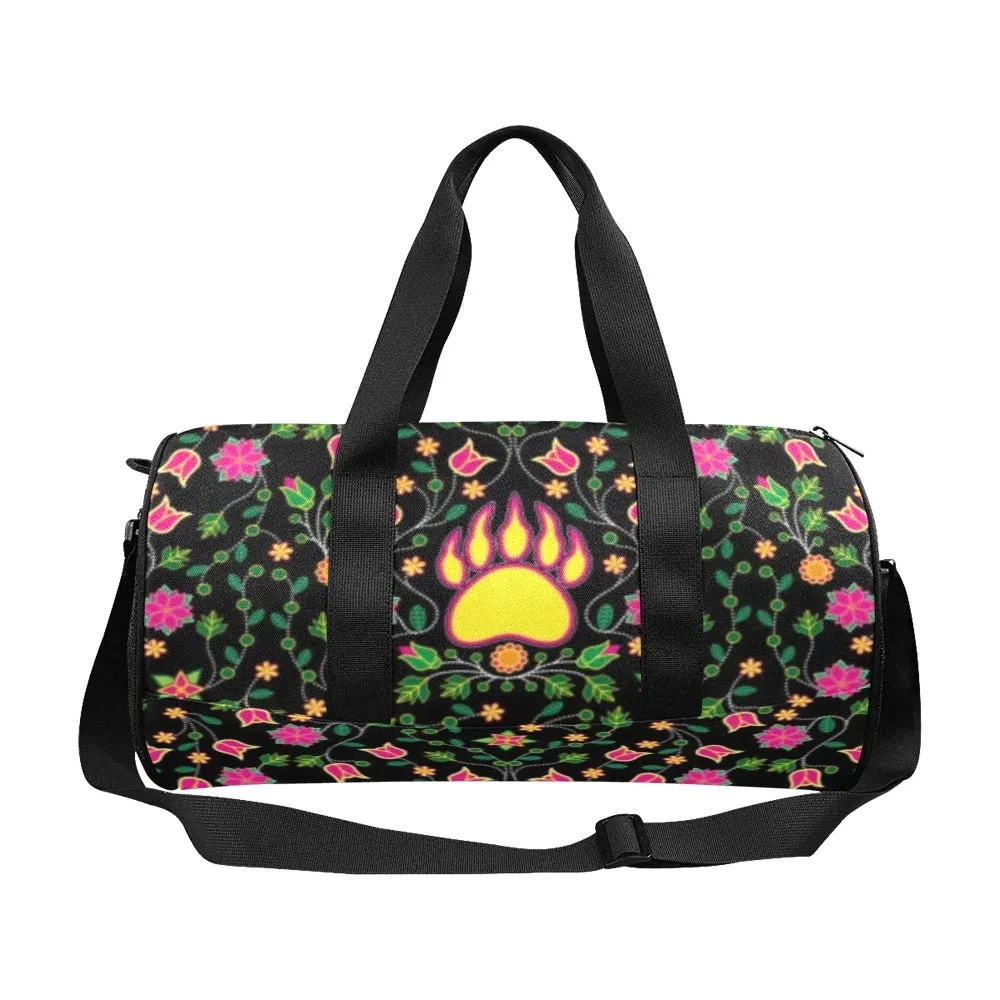 Floral Bearpaw Pink and Yellow Duffle Bag