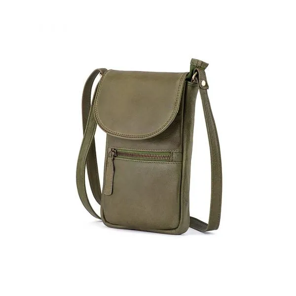 Franco Bonini 22-003NW Olive NS leather sling Phone bag *DC