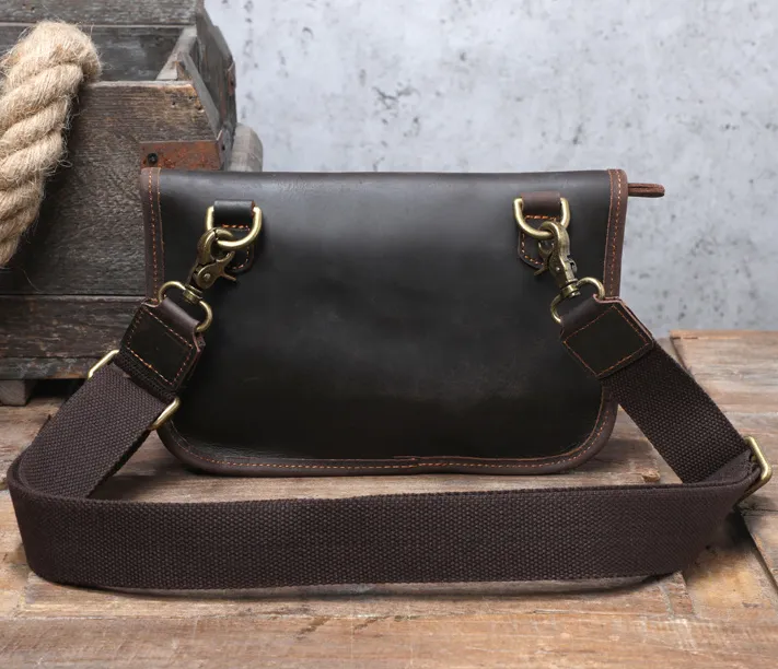 Full Grain Leather Satchel Handmade Leather Messenger Bag Casual Crossbody Bag