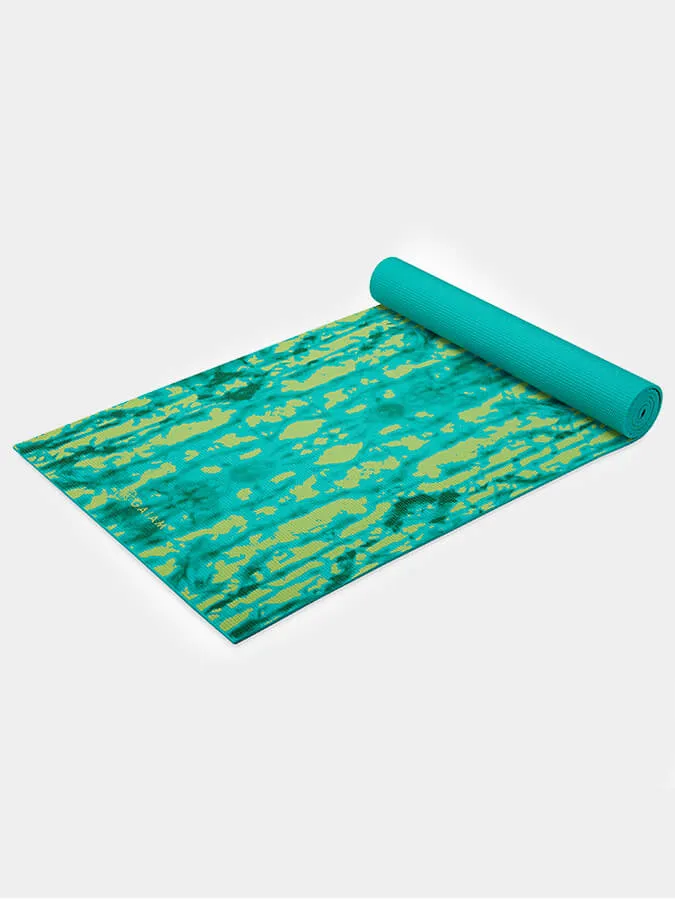 Gaiam Turquoise Premium Reversible Lotus Yoga Mat 6mm