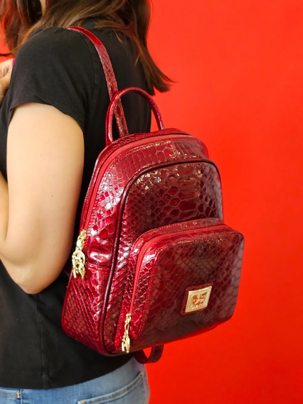 Gallop Patent Leather Backpack