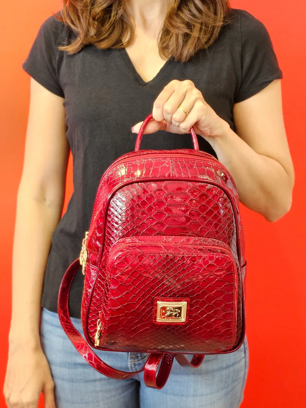 Gallop Patent Leather Backpack