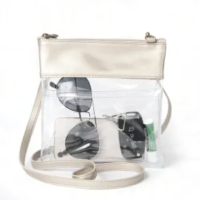 Gameday Clear Crossbody Bag in Vegan Leather