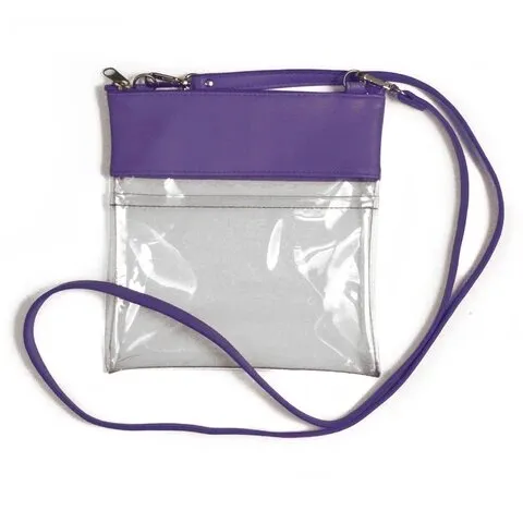 Gameday Clear Crossbody Bag in Vegan Leather