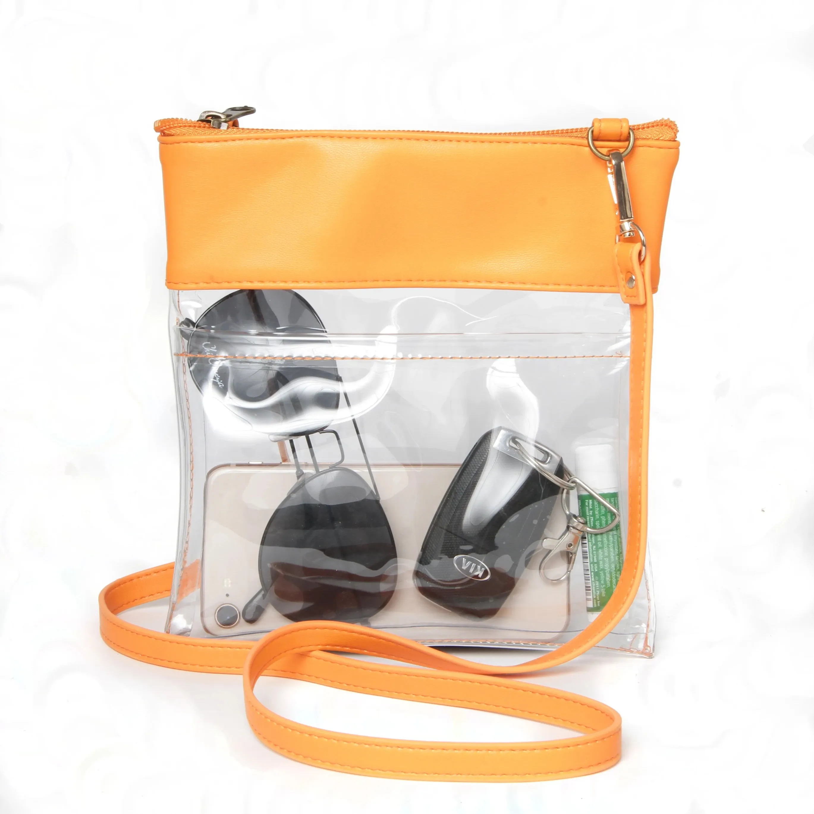 Gameday Clear Crossbody Bag in Vegan Leather