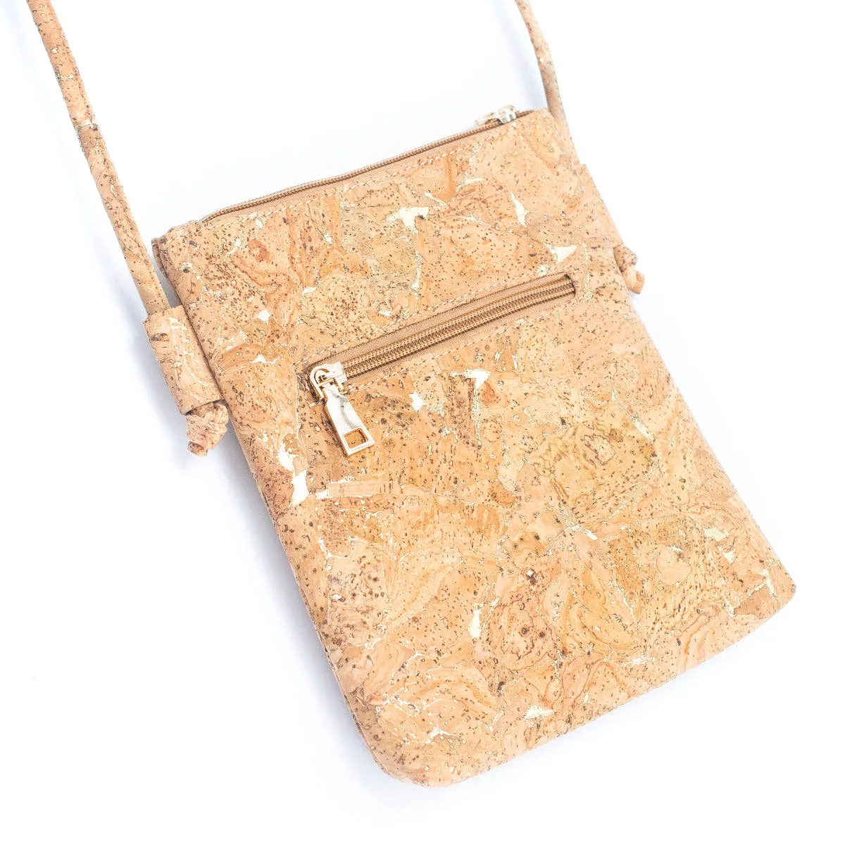 Gold and Silver Accented Cork Women's Cut-out Crossbody Bag BAG-2250