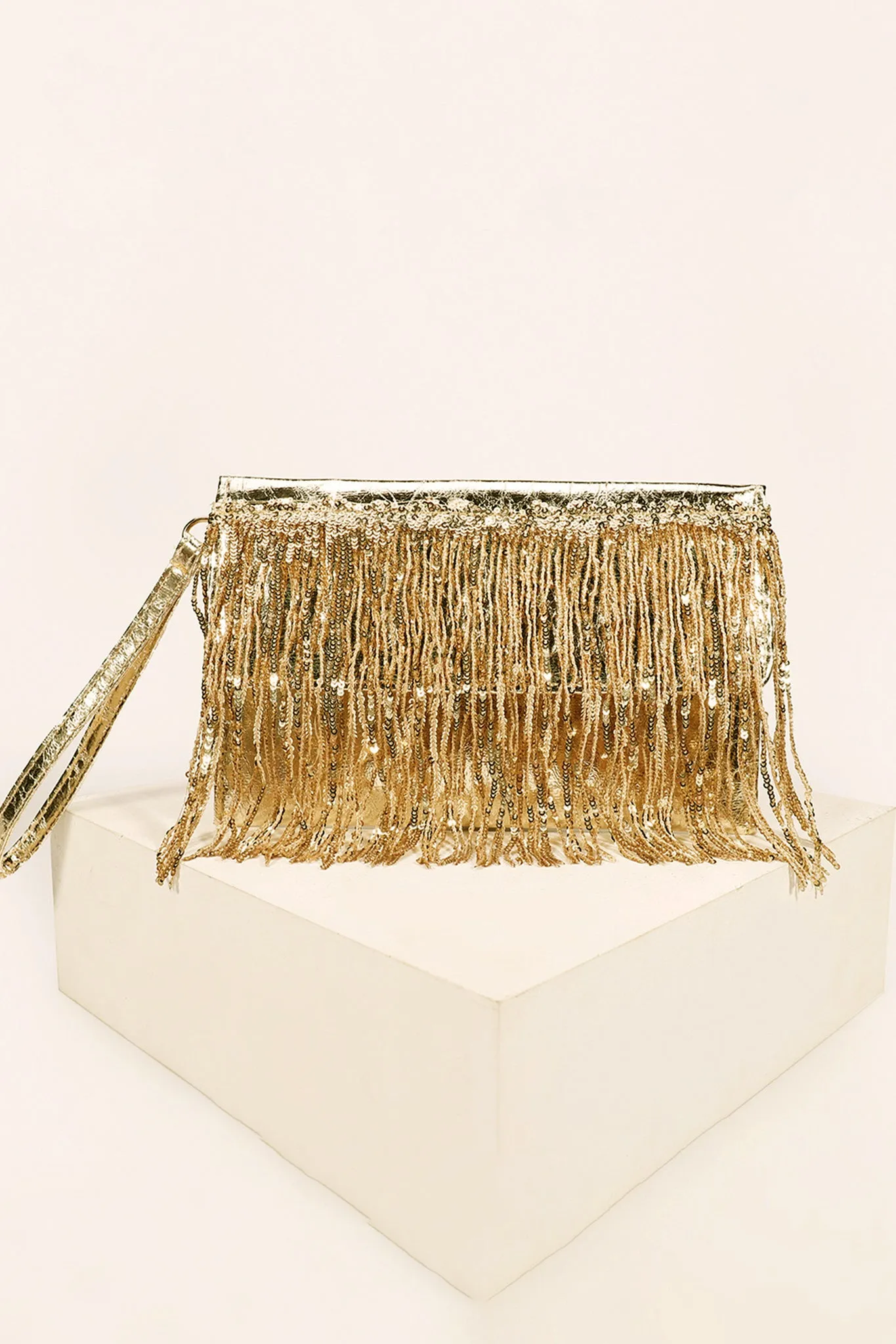 Golden Moon Clutch Bag - Gold