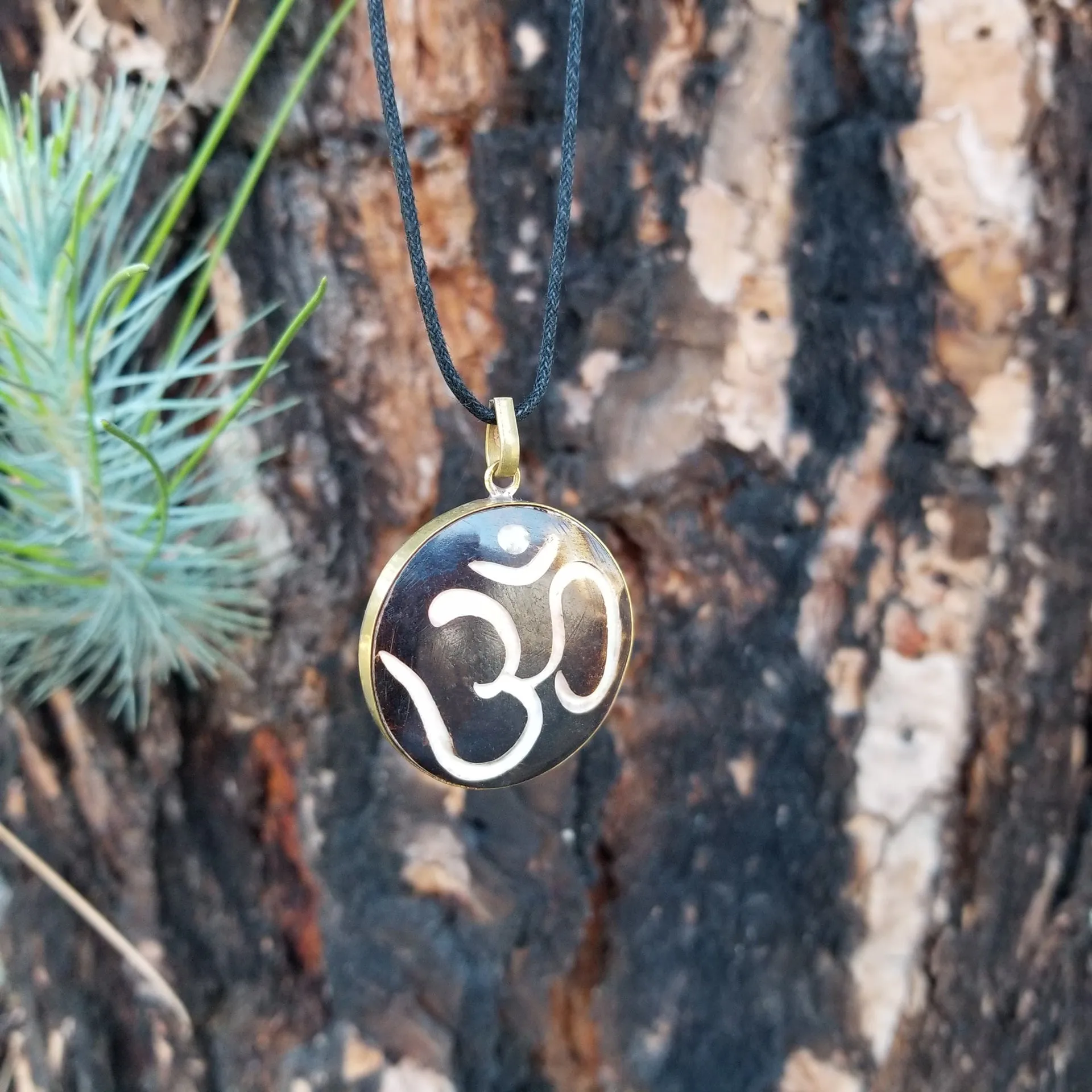 Hand Carved "Om" Necklace