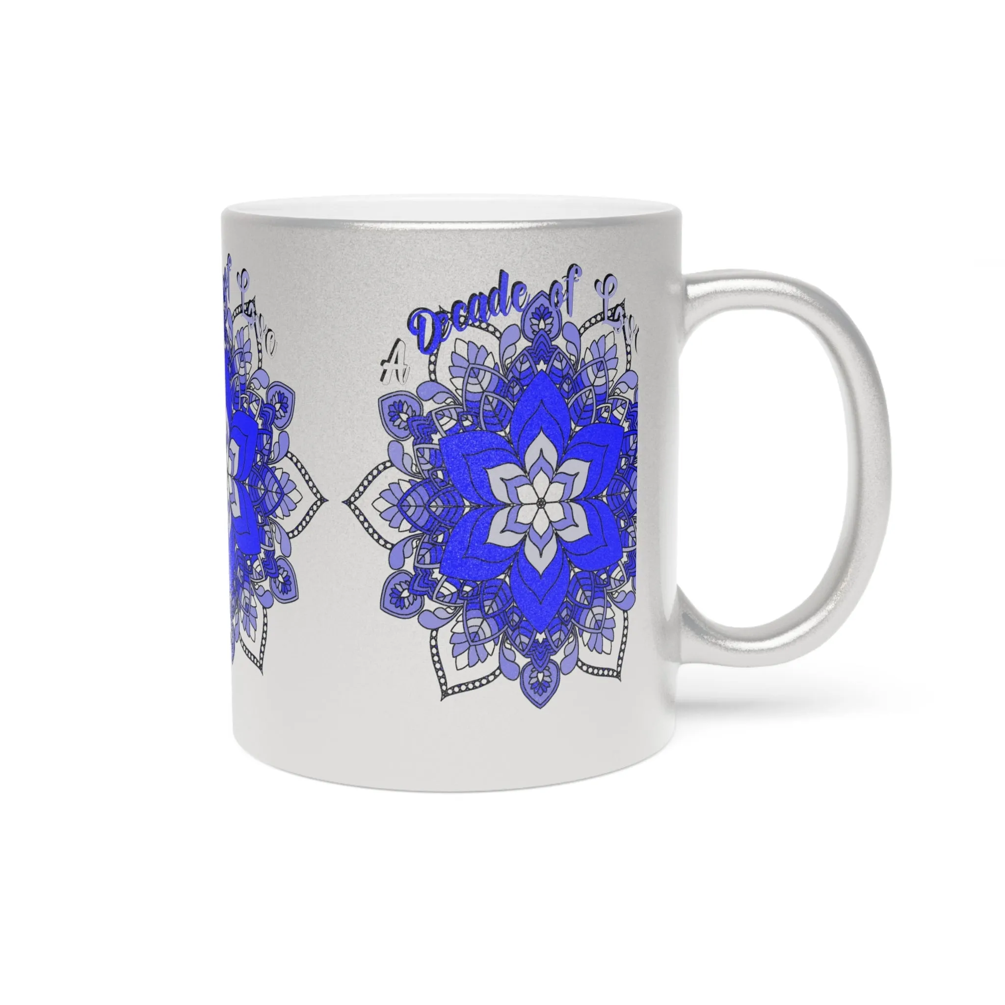 Handmade Mandala Metallic Mug - 10th Anniversary Gift