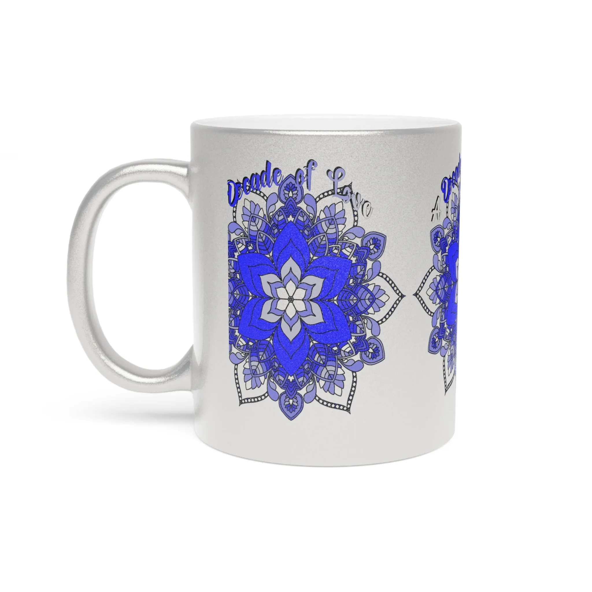 Handmade Mandala Metallic Mug - 10th Anniversary Gift