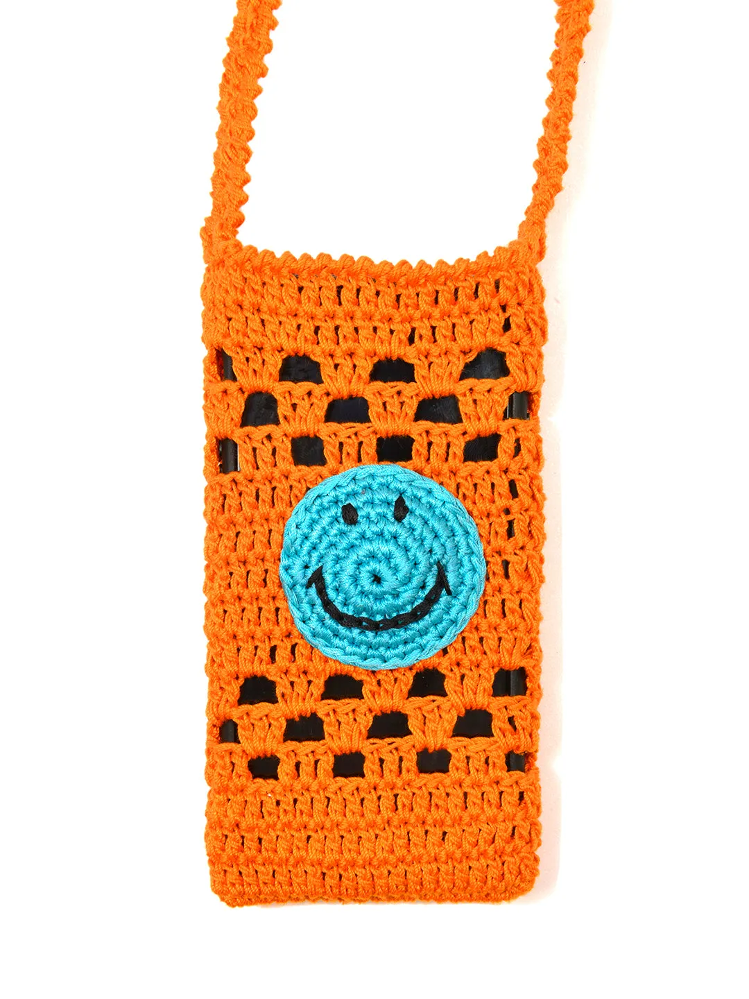 HAPPY CROCHET PHONE POUCH