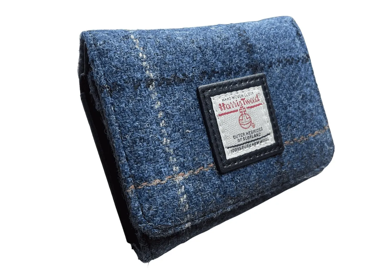 Harris Tweed Purse - Denim Blue Windowpane Check