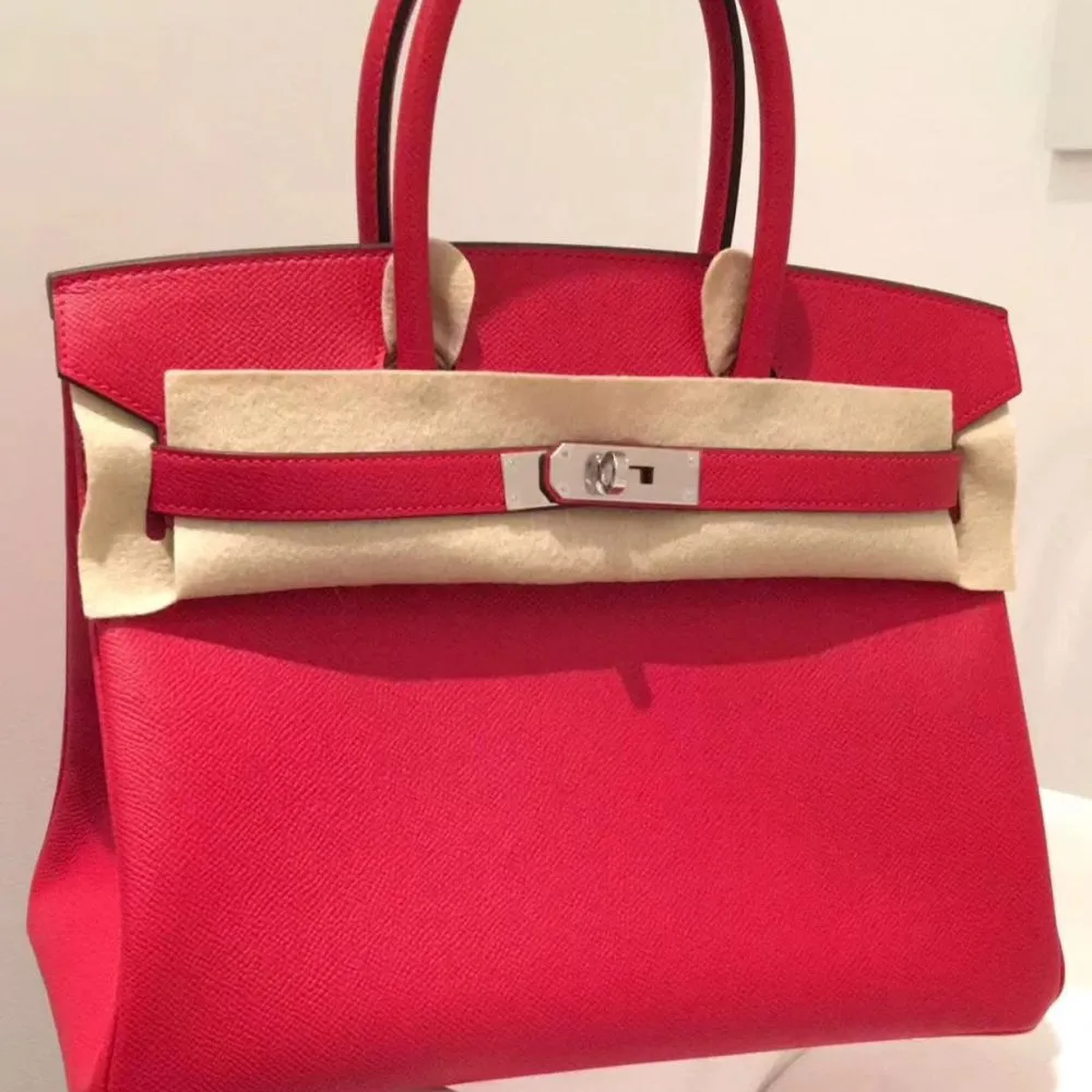 Hermès Birkin 30 Rouge Casaque Epsom Palladium Hardware PHW