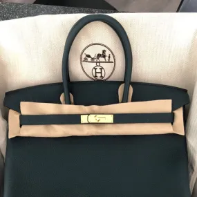 Hermès Birkin 35 Vert Cyprès Togo Gold Hardware GHW