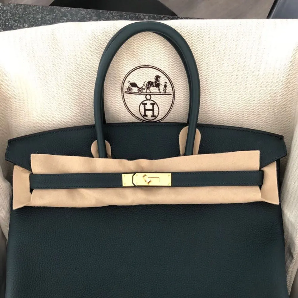 Hermès Birkin 35 Vert Cyprès Togo Gold Hardware GHW