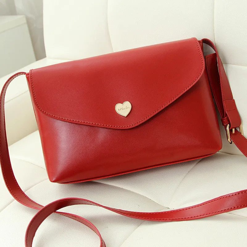 Hot Sale Heart Women Leather Handbags Cross Body Shoulder Bags Fashion Messenger Bags