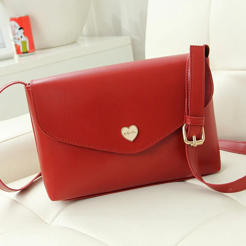 Hot Sale Heart Women Leather Handbags Cross Body Shoulder Bags Fashion Messenger Bags