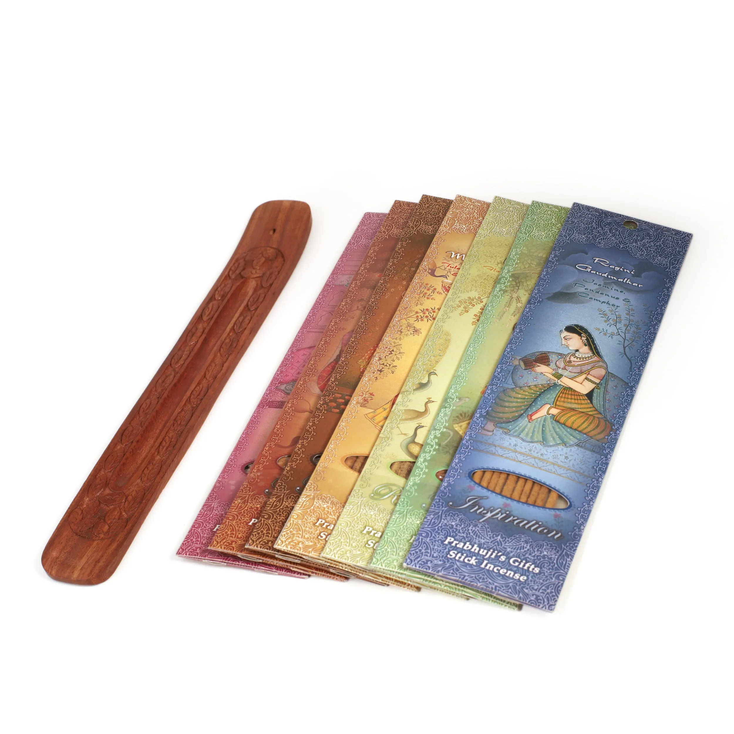 Incense Gift Set - Flat Burner   7 Harmony Incense Stick & greeting Thank You for Being a Friend