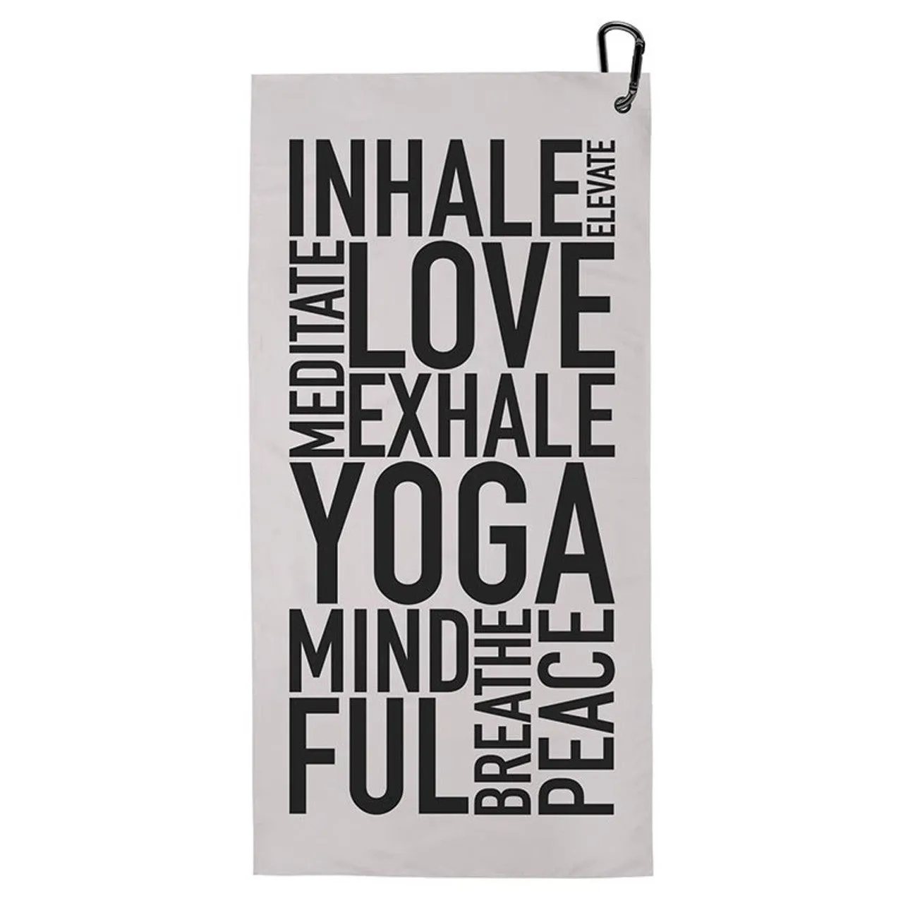 Inhale Love Yoga Mini Sport Towel | Quick Dry Towel with Pouch | 30" x 15"