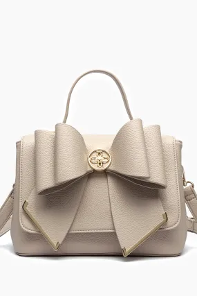 Jasmine Bowtie Crossbody Beige Bag