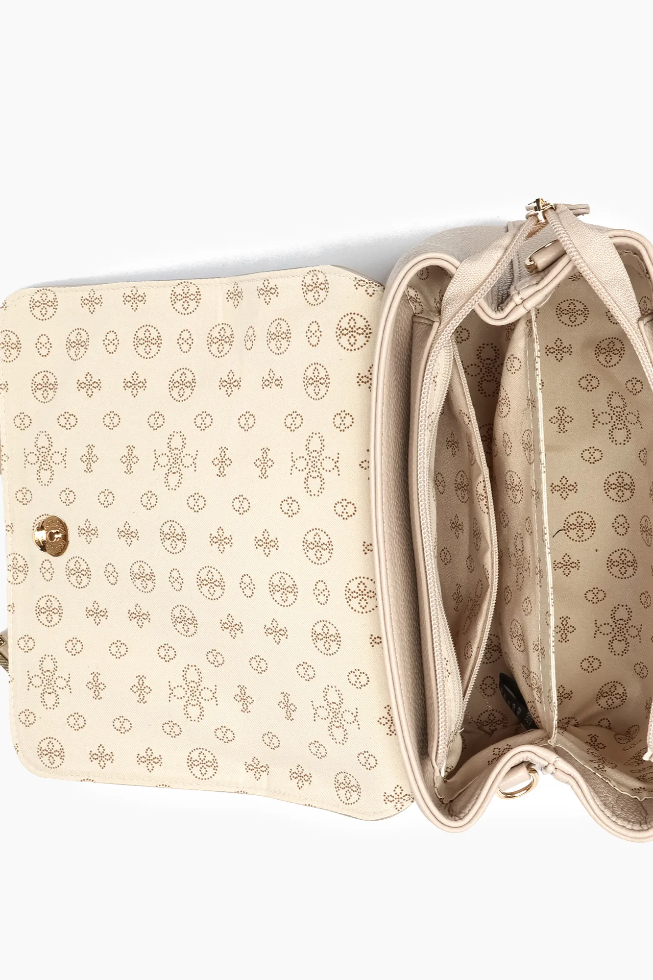 Jasmine Bowtie Crossbody Beige Bag