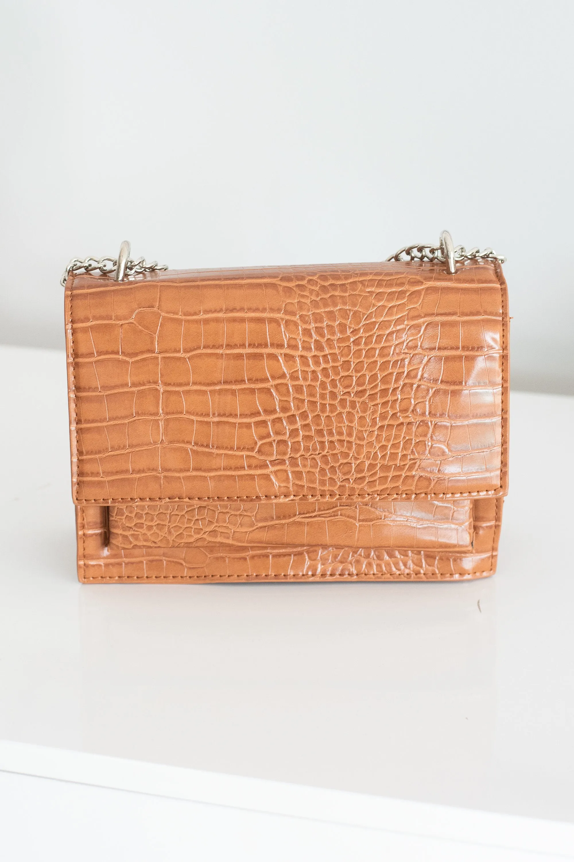 Just My Style Brown Reptile Purse