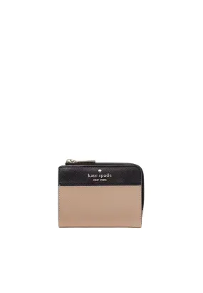 Kate Spade Madison Colorblock Small L Zip Wallet In Toasted KH616