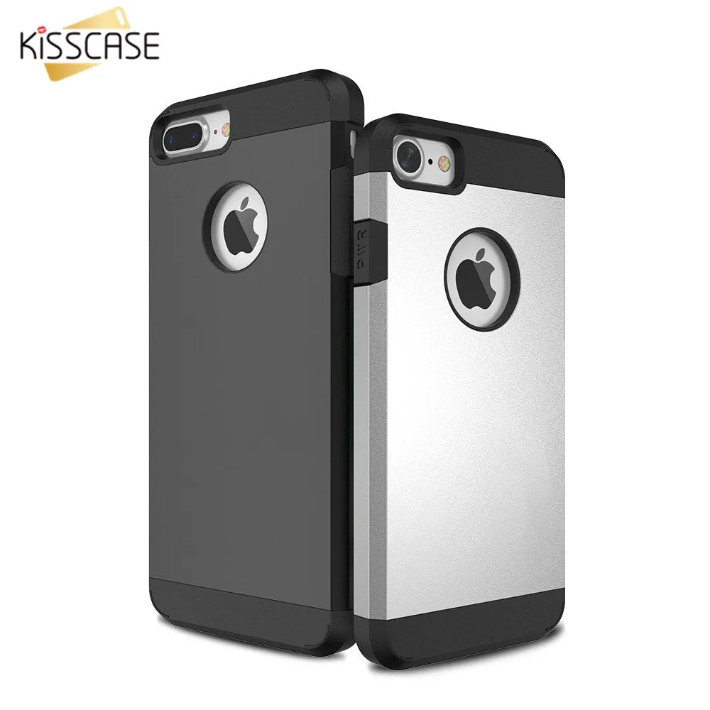 KISSCASE Hybird Phone Cases For iPhone 4 4s 5 5s SE 6 6s Plus 7 7 Plus Case Shockproof Armor Phone Back Cover  Coque Accessories