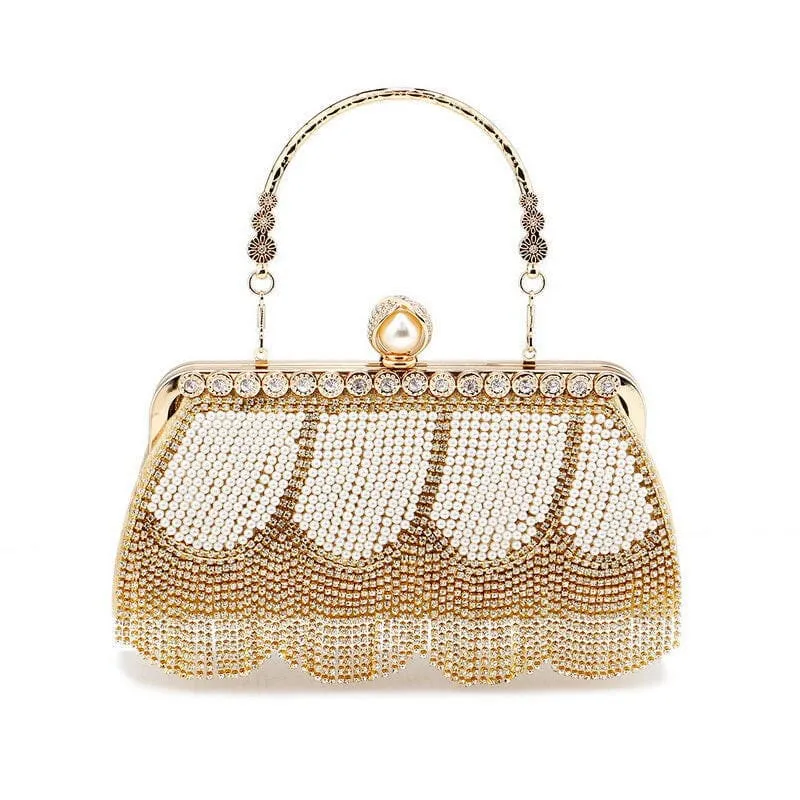 Ladies High End Rhinestone Fringed Evening Bag for Glam Nights